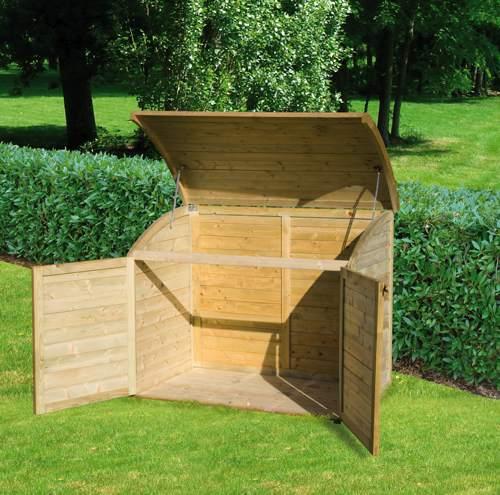 Coffre de jardin en bois - capacité 900L_1