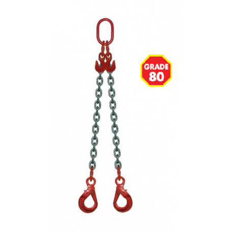 Elingue chaine 2 brins avec crochets à verrouillage automatique Référence 4306X_1