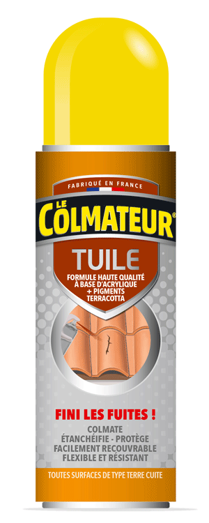 Le Colmateur® Tuile - Aérosol d'étanchéité à base d'acrylique - Terracotta, stoppe les fuites et répare les toitures_1