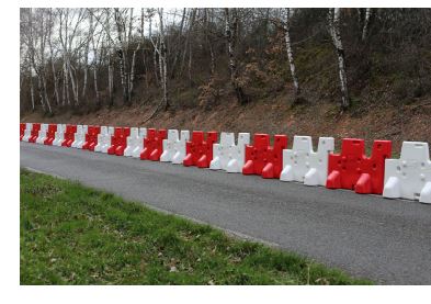 Séparateur de voie à très faible encombrement avec emprise au sol la plus réduite du marché (27 cm) - K16 BALIROAD +_1