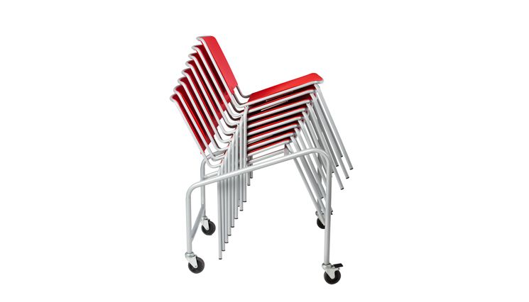 Siège de collectivité VEA - Chaise de réunion pied luge - Structure acier laqué ou chromé - Assise en polypropylène teinté_1