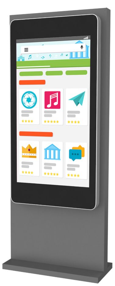 Totem lumineux pour intérieur - Affichage vidéos ou images fixes_1