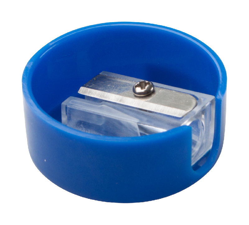 Taille-crayon rond en plastique - couleur bleu - poids 4.6g_1