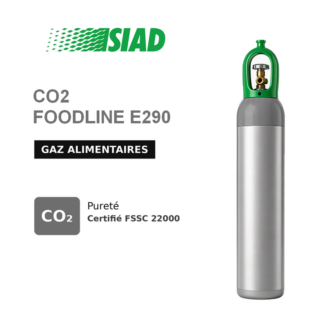CO2 Alimentaire FOODLINE® E290 SIAD - Carbonatation : bières, sodas, eaux gazeuses, vins effervescents - bouteilles B40, B20 et B10_0