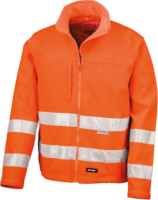 Softshell EN471 haute visibilité - Veste de pluie avec bandes rétro-réfléchissantes 3M Scotchlite_1
