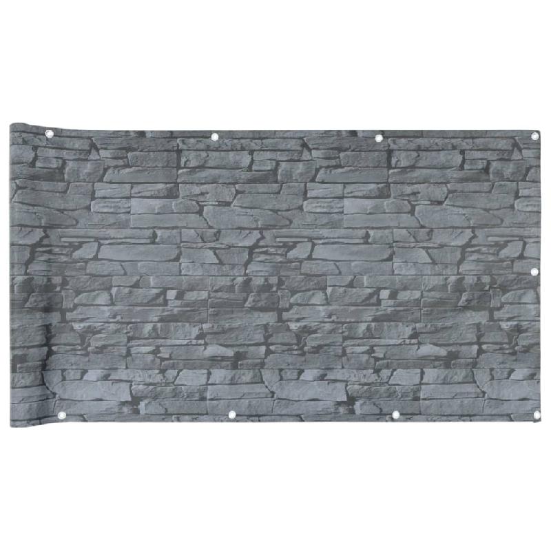 Vidaxl écran d'intimité de jardin aspect pierre de rebord gris pvc 4005469_1