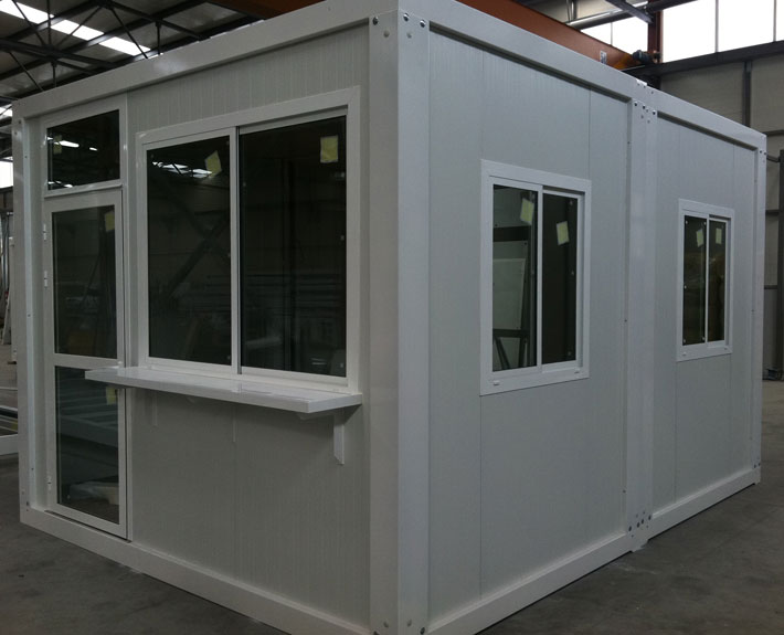 Guérites modulaires personnalisables et démontables - Cabine de surveillance, contrôle d’accès, réception, information_1