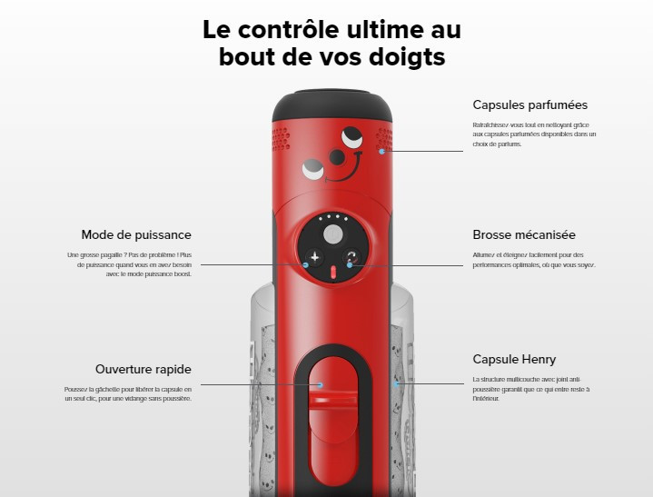 Aspirateur henry quick rouge v30.6 pods 1 batterie_1