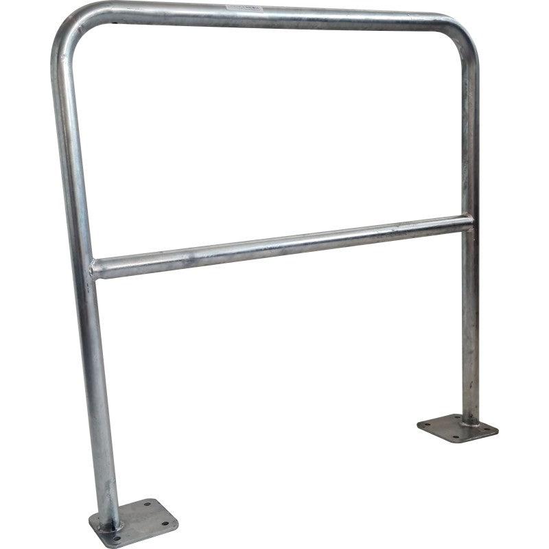 Barrière de sécurité acier inoxydable Ø 40 mm - platine 150 × 150 mm, finition grise - 1000 / Oui_1