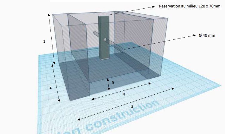 Bloc de béton moulé empilable - Masse 2000kg Lestage - REF2192000_1