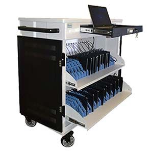 Chariot multimédia - Mobitics - synchronisation et chargement de 16 à 50 tablettes ou PC portables - compact et sécurisé_1