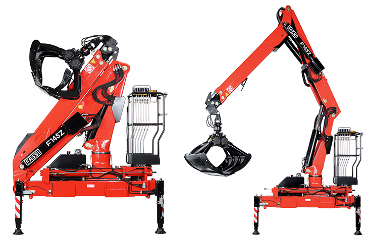 Grue auxiliaire Fassi F145AZ - capacité de levage 14 tm - bras hydraulique jusqu'à 8,25 m_1