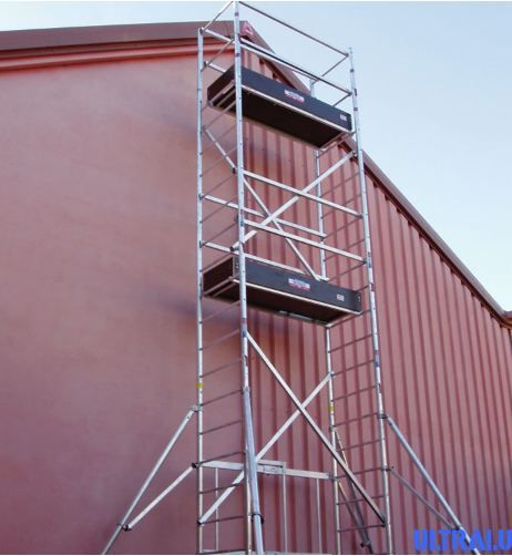 Échafaudage pliant en aluminium ULTRALU PROPLI - hauteur de travail de 2,65 m à 6,65 m - compact et montage facile_1