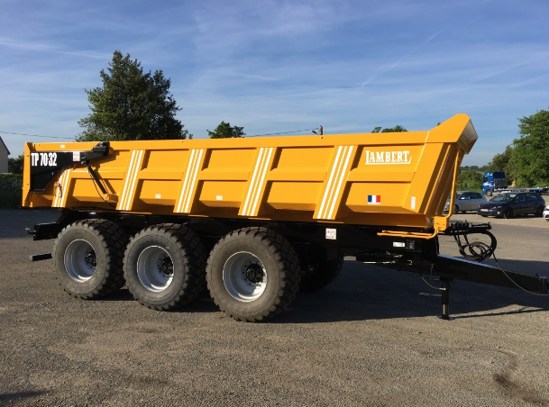 Remorque TP 70-32 - Benne 7,00x1,00 m - Volume 15,40-30,80 m³ (Tridem 130)_1
