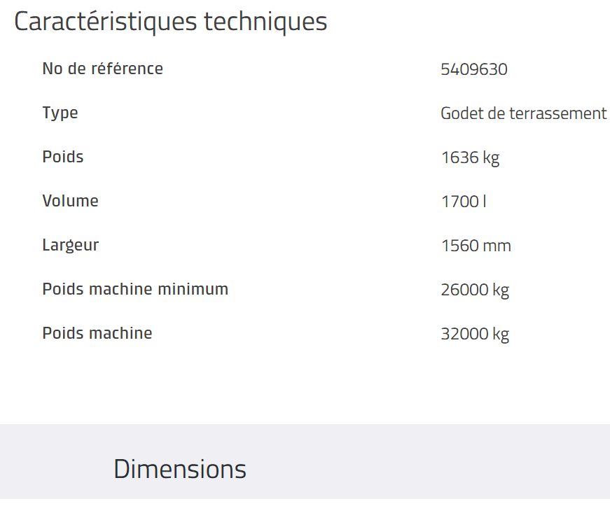 Godet d'excavation S80 - Rototilt - 1700L avec dents_1