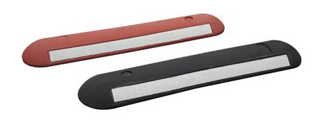 Séparateur de voies SEP - bandes réfléchissantes classe II - caoutchouc vierge vulcanisé - rouge-noir_1