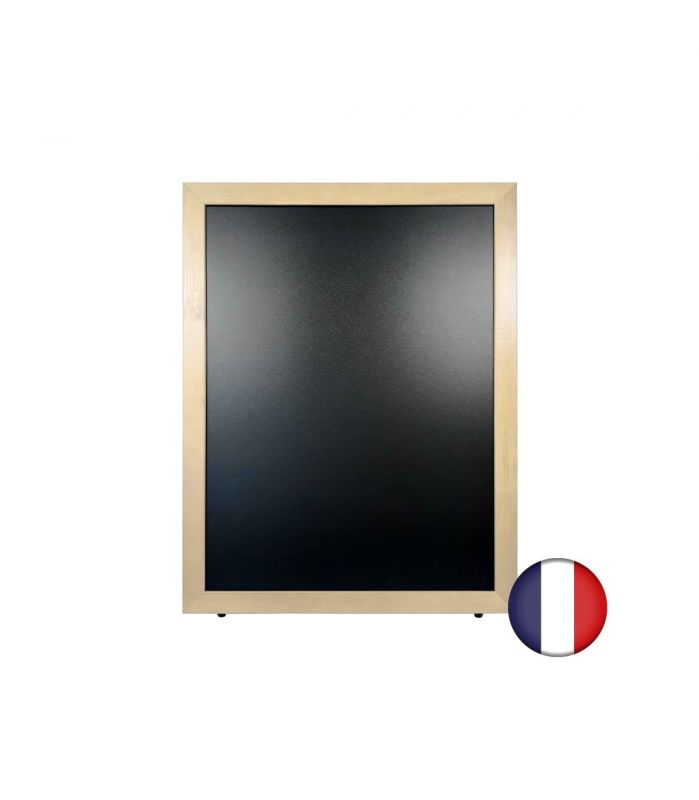 Stop trottoirs - interface plv - sur patins avec cadre bois de dimensions 85 x 65 cm_1