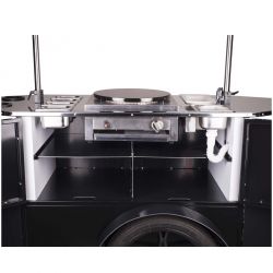 Chariot à crêpes mobile, dotée d'une machine à crêpe professionnelle - RÉF. BZW02_1