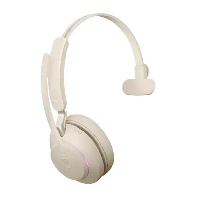 Jabra Evolve2 65 Casque Sans fil Arceau Bureau/Centre d'appels USB Type-C Bluetooth Beige_1