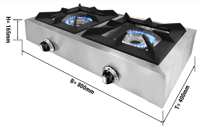 Réchaud à gaz - 2  brûleurs - 11 kw_1