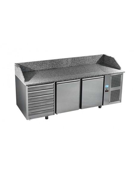 Table 800 GN1/1 - Pizza 2 portes + 6 TN - Référence: PIZ 3P 800 T6_1