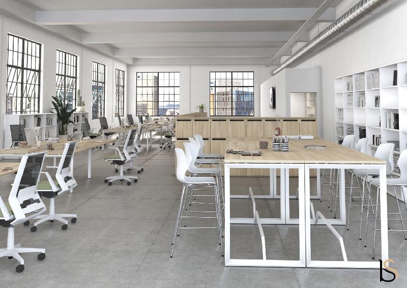 Table haute Star - Mobel Linea - Blanc 9010, 120, Anthracite_1