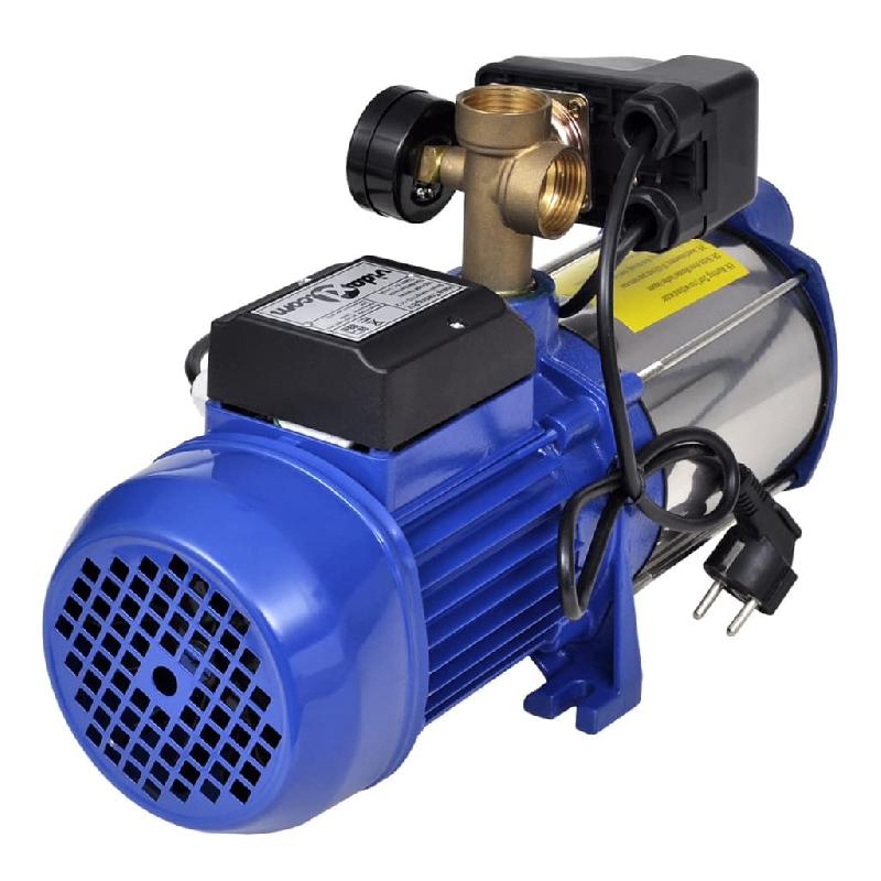Vidaxl pompe à jet avec manomètre 1300 w 5100 l/h bleu 141599_1