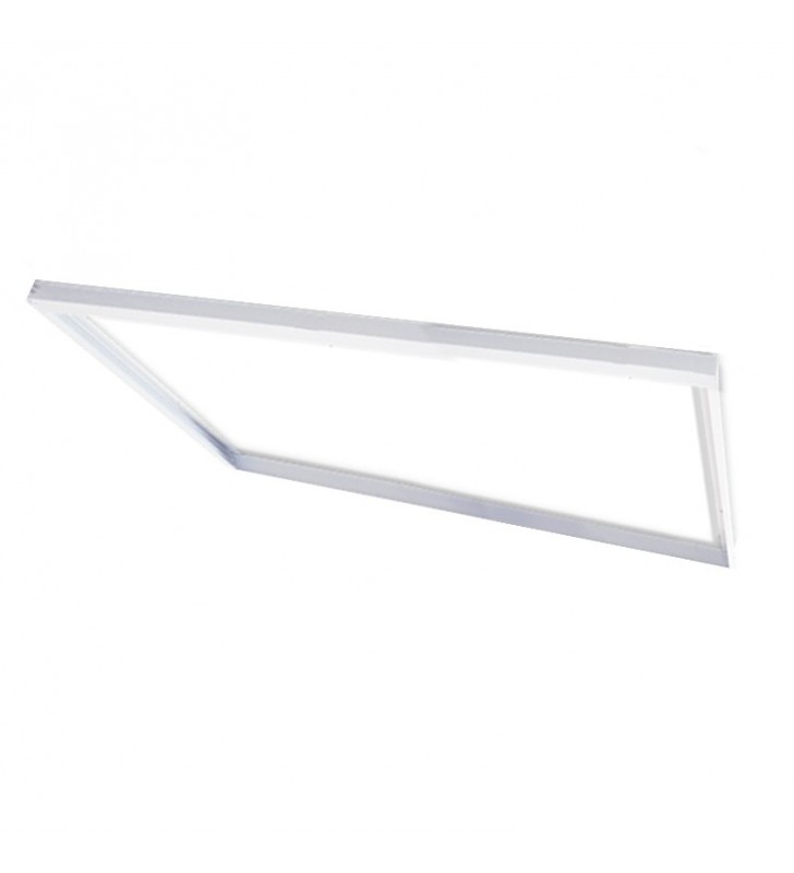 Boîtier saillie pour panneaux LED 120x60cm - Aluminium blanc - réf kitsai1206_1