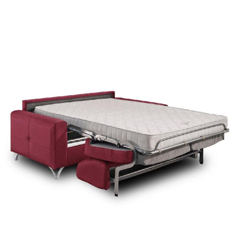 Canapé convertible ALMUT 3 places - Matelas 14cm - Système express - Sommier lattes RENATONISI - Rouge - Fabrication italienne_1