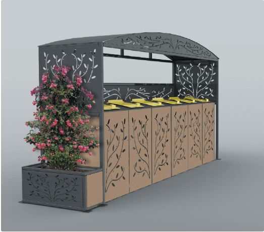 Gamme symphonie - cache-conteneurs et abris poubelle - viva cite - en métal_1