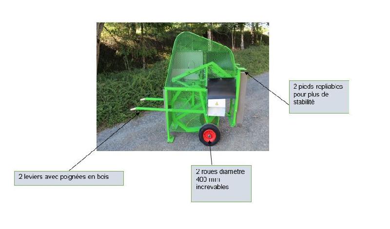 Broyeur de végétaux manuel - Fabrication française - Lame 300 mm en acier spécial - Réglable et pliable_1
