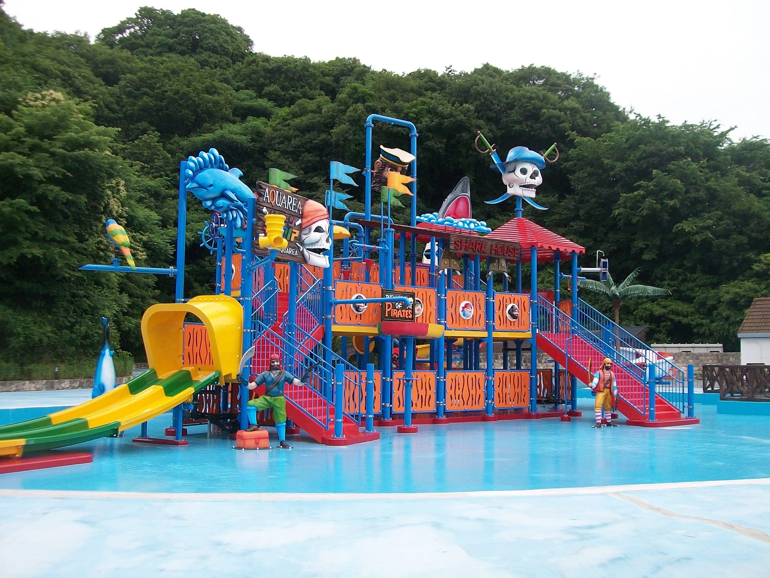Structure de jeux aquatiques ARWAPS7 - 19x17m - Hauteur 9,6m - Toboggans 4,8m_1