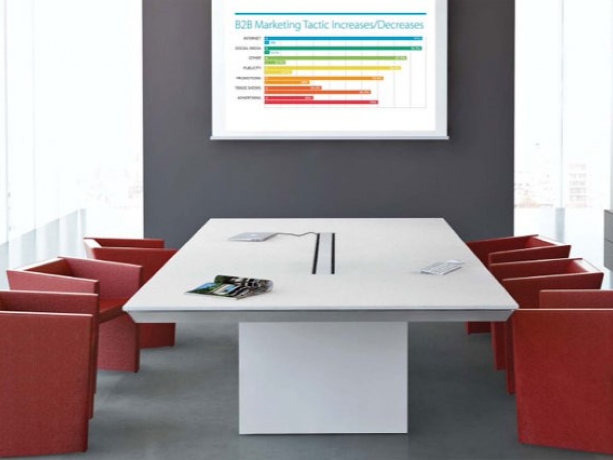 Table de réunion contemporaine et lumineuse - HAN - Élégante, personnalisable et durable_1