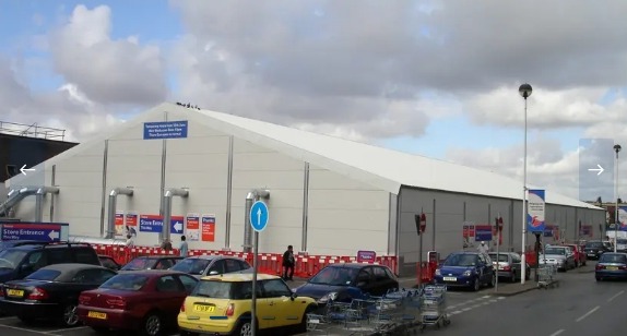 Bâtiment temporaire modulaire pour commerces et services publics - HTS TENTIQ GmbH - rapide, économique et personnalisable_1