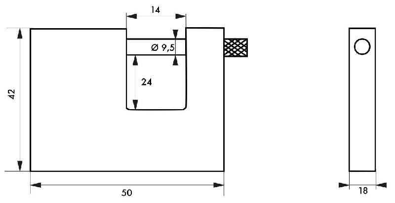 Cadenas à clé Land 50 mm - Acier monobloc - Haute sécurité pour chaînes - Thirard_1