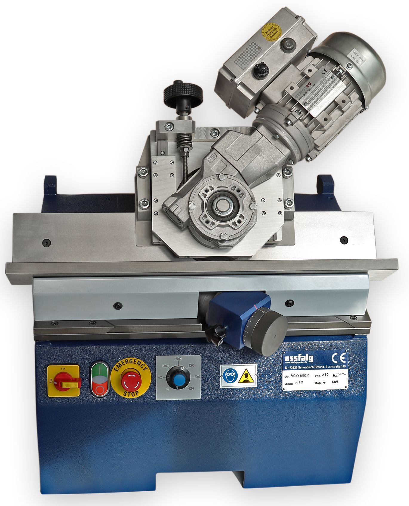 Ébavureuse avec prisme en V - ASO 850-K - Pour arêtes droites, petites et grandes pièces dès 2 mm - Chanfreinage jusqu’à 3 mm × 45°_2