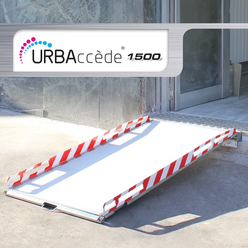 Rampe frontale URBAccède 1500 - encastrable, escamotable, pour 1 à 3 marches_1
