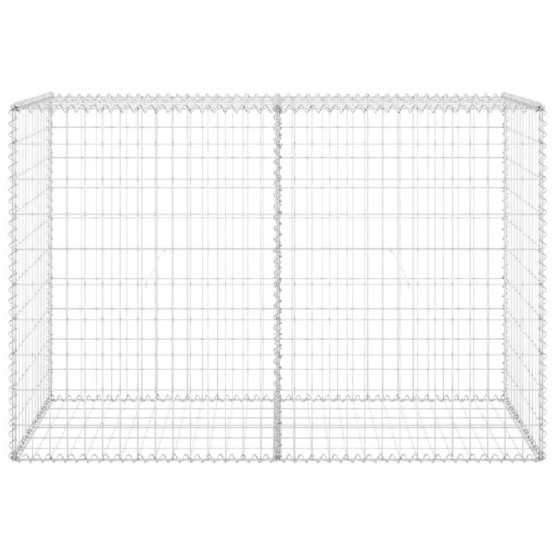 Vidaxl mur en gabion avec couvercles acier galvanisé 150x60x100 cm 147814_1