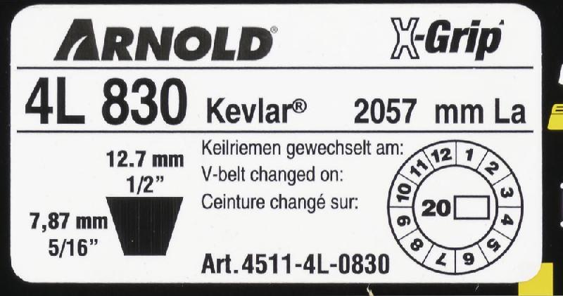 Courroie trapézoïdale X-Grip V de type 4L830_1