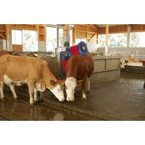 Brosse à vaches - HAPPYCOW DUO pour irrigation de la peau et stimulation du métabolisme, avec poils en polyamide et système électronique avancé_1