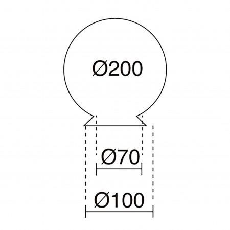 Globe opale globos blanc- boule en résine_1