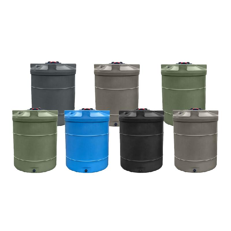 Lot de 7 cuves de stockage d'eau de pluie 2000L verticales - Plast'Up - Polyéthylène anti-UV et opaque_1