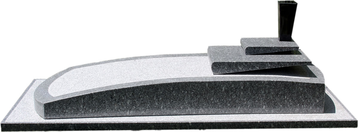 Monuments funéraires Classique Alcyone - Granit du Tarn & granit Noir_1