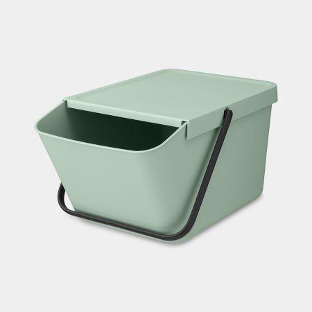 Poubelle empilable Brabantia - Jade Green - 20L - White - Polyvalente et écologique_1