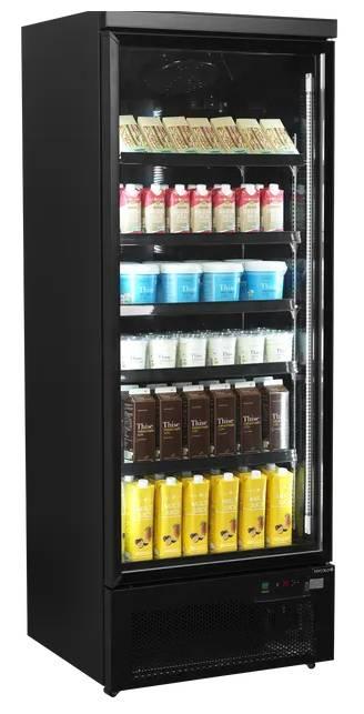 Réfrigérateur vitrée C1DBB - porte vitrée à charnières, 0.98 m², noir, garantie 2 ans_1