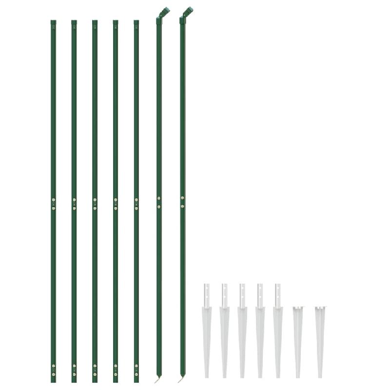 Vidaxl clôture à mailles losangées avec piquet d'ancrage vert 2,2x10 m 153927_1