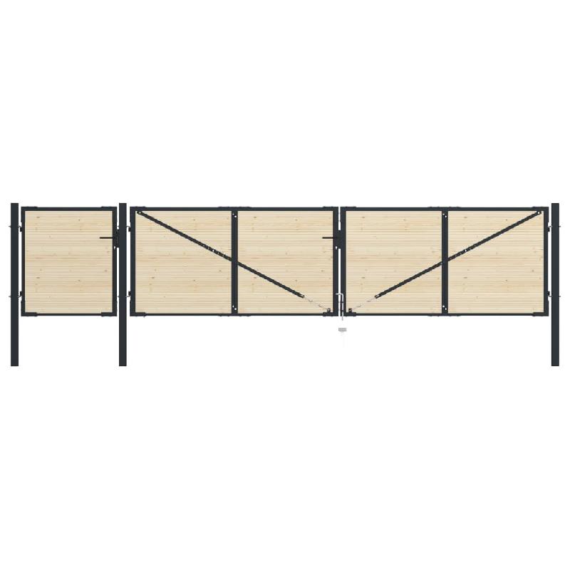 Vidaxl lattes de clôture 65 pcs bois massif d'épicéa 146553_1