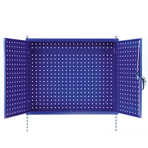 Armoire perforée - hauteur 715mm - 2 portes battantes avec fermeture à clé - dimensions 870x715x250mm_1