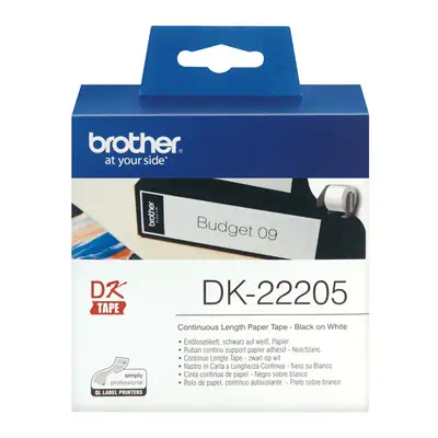 Brother DK-22205 ruban d'étiquette Noir sur blanc_1