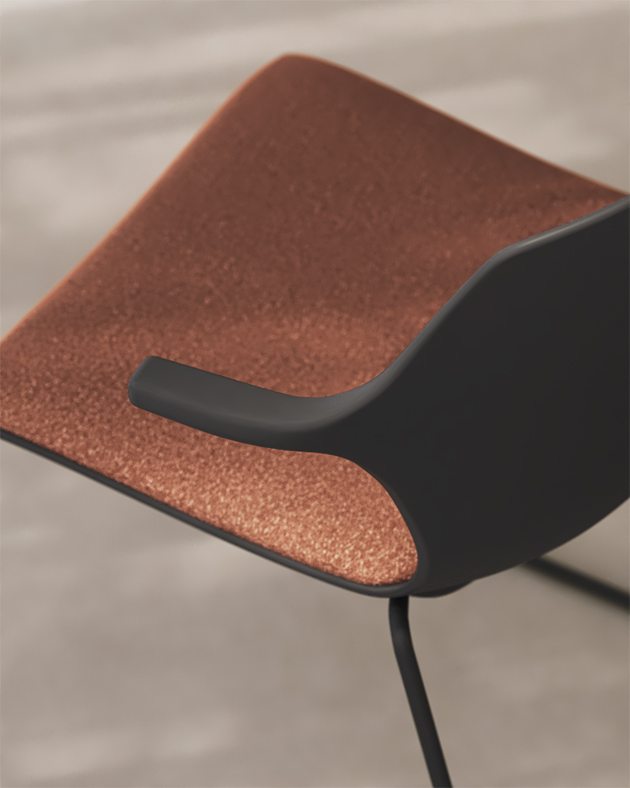 Chaise légère adaptée aux  espaces polyvalents, de formation ou collectifs - Frill_1